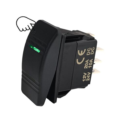 Waterproof 12V 24V Rocker Switch SPST Momentary ON-Off with Red LED Light for Automotive Marine UTV in Saudi Arabia