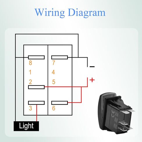 Waterproof 12V 24V Rocker Switch SPST Momentary ON-Off with Red LED Light for Automotive Marine UTV in Saudi Arabia