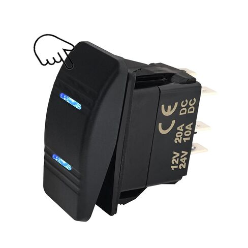 Waterproof 12V 24V Rocker Switch SPST Momentary ON-Off with Red LED Light for Automotive Marine UTV in Saudi Arabia