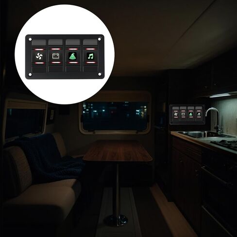 Waterproof 12V 24V Rocker Switch SPST Momentary ON-Off with Red LED Light for Automotive Marine UTV in Saudi Arabia