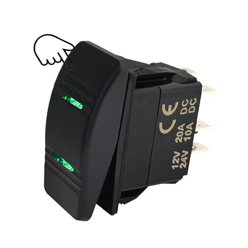 Waterproof 12V 24V Rocker Switch SPST Momentary ON-Off with Red LED Light for Automotive Marine UTV in Saudi Arabia