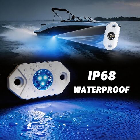 4WDKING BLUE LED قارب أضواء داخلية أضواء بحرية مجاملة IP68 مقاومة للماء إضاءة القارب تحت الماء 9-36 فولت لليخوت، الكاياك، قارب الصيد، الكاياك، اليخوت، المراكب الشراعية، الطرق الوعرة in Kuwait
