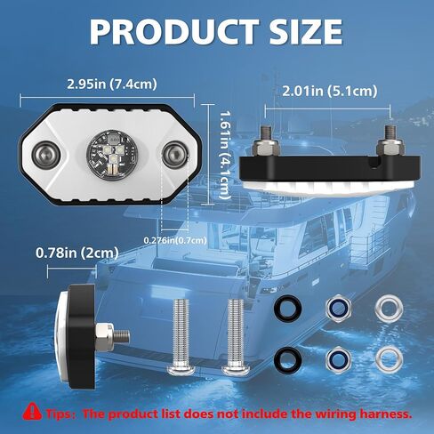 4WDKING BLUE LED قارب أضواء داخلية أضواء بحرية مجاملة IP68 مقاومة للماء إضاءة القارب تحت الماء 9-36 فولت لليخوت، الكاياك، قارب الصيد، الكاياك، اليخوت، المراكب الشراعية، الطرق الوعرة in Kuwait