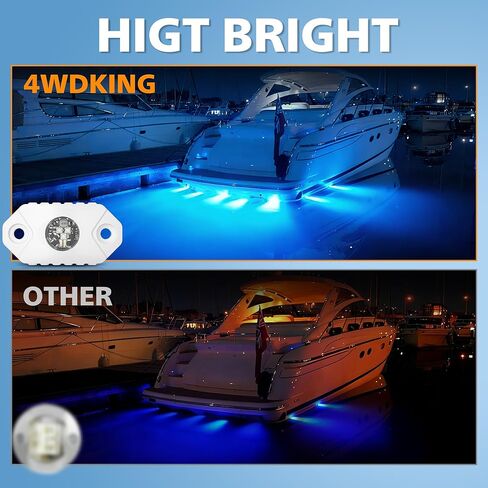 4WDKING BLUE LED قارب أضواء داخلية أضواء بحرية مجاملة IP68 مقاومة للماء إضاءة القارب تحت الماء 9-36 فولت لليخوت، الكاياك، قارب الصيد، الكاياك، اليخوت، المراكب الشراعية، الطرق الوعرة in Kuwait