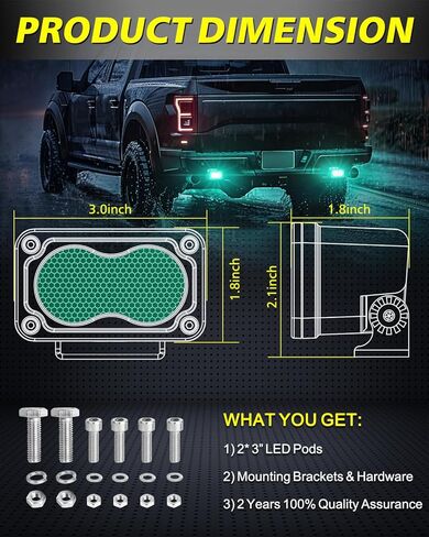 قارب أخضر LED ضوء القرون مقاوم للماء 2 قطعة 40 واط كري LED أضواء الملاحة البحرية الصيد سطح السفينة المقصورة مجاملة الأخضر منتشر الكاشف لبونتون كاياك جون قارب يخت شاحنة مقطورة العربة in Kuwait