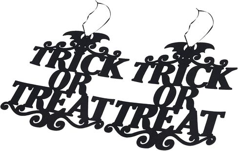 Halloween Hanging Sign Trick Or Treat Hanger, Front Door Decor, with Unique Design, for Home Festival Party in Saudi Arabia
