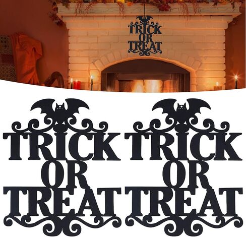 Halloween Hanging Sign Trick Or Treat Hanger, Front Door Decor, with Unique Design, for Home Festival Party in Saudi Arabia