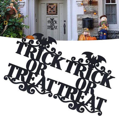 Halloween Hanging Sign Trick Or Treat Hanger, Front Door Decor, with Unique Design, for Home Festival Party in Saudi Arabia