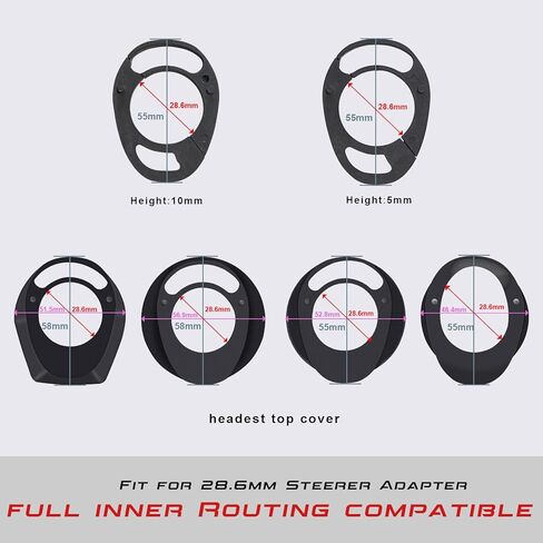 RXL SL Headset Spacers, 1-1/8" Integrated Road Bike Handlebar Full Inner Routing Stem Spacers,Bike Fork Washer Spacer 1-1/8 Bike Headset Spacers,Nylon Material,Bicycle Parts,Road Bike Accessories in Saudi Arabia