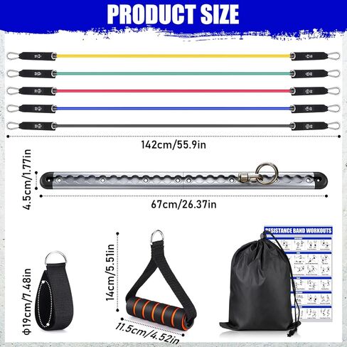 TOBWOLF Resistance Band Wall Mount System, Sturdy Resistance Bands Wall Anchor, Space Saving Home Gym Solution for Strength Training, Wall Mount Workout Anchors Multi-Purpose for Complete Full Body in Saudi Arabia