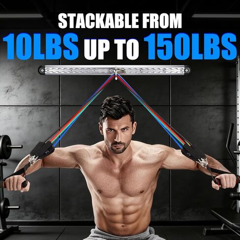 TOBWOLF Resistance Band Wall Mount System, Sturdy Resistance Bands Wall Anchor, Space Saving Home Gym Solution for Strength Training, Wall Mount Workout Anchors Multi-Purpose for Complete Full Body in Saudi Arabia
