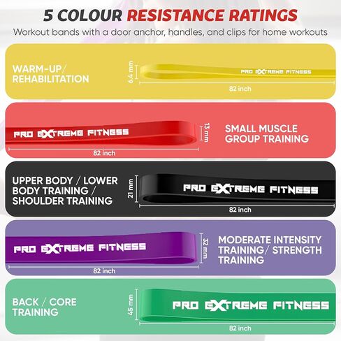Resistance Pull Up Assist Bands for Workout, Weightlifting, Bodybuilding, Crossfit, Yoga, Pilates, Swimming, Running, Biking in Saudi Arabia
