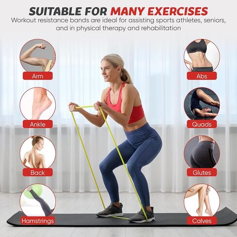 Resistance Pull Up Assist Bands for Workout, Weightlifting, Bodybuilding, Crossfit, Yoga, Pilates, Swimming, Running, Biking in Saudi Arabia