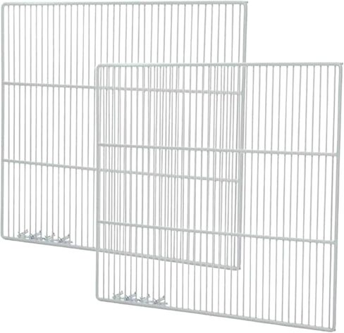 Set of 2 Commercial Freezer and Refrigerator Replacement Shelves (23.25" x 23") - Adjustable Utility Steel Wire Metal Shelf - Commercial Refrigerator Shelf, White in Kuwait
