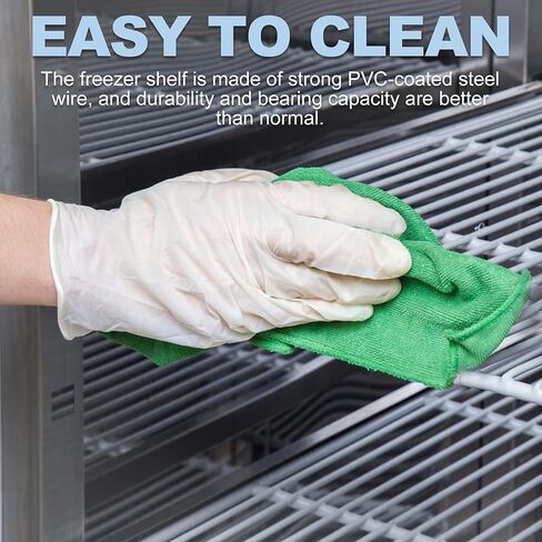 Set of 2 Commercial Freezer and Refrigerator Replacement Shelves (23.25" x 23") - Adjustable Utility Steel Wire Metal Shelf - Commercial Refrigerator Shelf, White in Kuwait