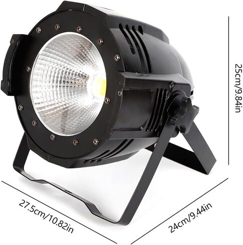 200W COB 2-in-1 LED Stage Light Blinder DMX-512 DJ Spotlight مع أبواب الحظيرة - ضوء أبيض دافئ وبارد للمرحلة، الحفلات، الزفاف، الكنيسة، المسرح، استوديو الصور in Kuwait
