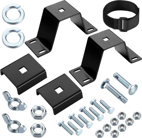 High Lift Jack Mount System Farm Jack Mount Kit 2 Mounting Brackets, 2 Mounting Bracket Caps, 2 Securing Strap and 1 Bag of Screws Accessories in Saudi Arabia