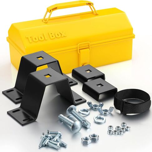 High Lift Jack Mount System Farm Jack Mount Kit 2 Mounting Brackets, 2 Mounting Bracket Caps, 2 Securing Strap and 1 Bag of Screws Accessories in Saudi Arabia