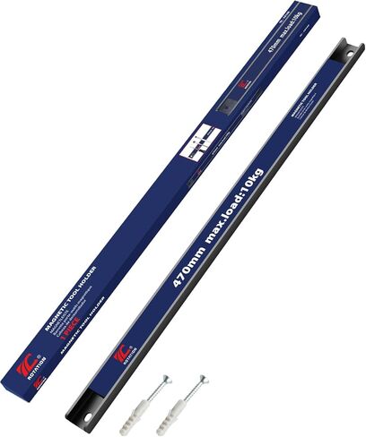 حامل أدوات مغناطيسي مقاس 18 بوصة منظم ورشة عمل المرآب شديد التحمل، شريط مغناطيسي قوي للمفاتيح والمفكات، مع أجهزة التثبيت in Kuwait