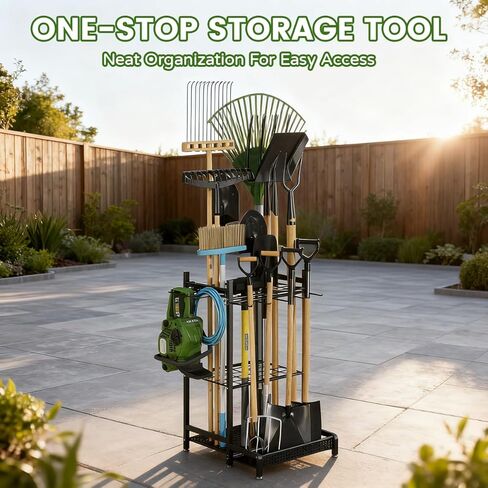 Garden Tool Organizer for Garage Organization, Heavy Duty Tool Holder with Large Hooks for Shed, Yard, Garage in Saudi Arabia