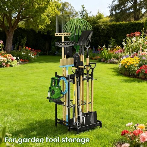 Garden Tool Organizer for Garage Organization, Heavy Duty Tool Holder with Large Hooks for Shed, Yard, Garage in Saudi Arabia