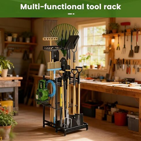Garden Tool Organizer for Garage Organization, Heavy Duty Tool Holder with Large Hooks for Shed, Yard, Garage in Saudi Arabia