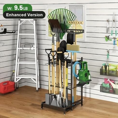 Garden Tool Organizer for Garage Organization, Heavy Duty Tool Holder with Large Hooks for Shed, Yard, Garage in Saudi Arabia
