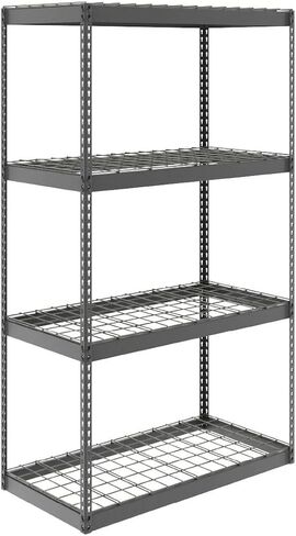 MonsterRax 24"x48"x84"Garage Shelving - Hammertone Bolted Shelving Rack - 500 Pounds Per Shelf High Grade Steel (24"x48"x84", Hammertone) in Saudi Arabia