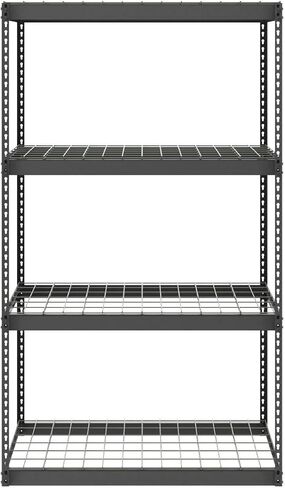 MonsterRax 24"x48"x84"Garage Shelving - Hammertone Bolted Shelving Rack - 500 Pounds Per Shelf High Grade Steel (24"x48"x84", Hammertone) in Saudi Arabia