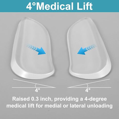 5 Pairs Medial & Lateral Heel Wedge Silicone Insoles, Corrective Adhesive Shoe Inserts for Foot Alignment Knock Knee Pain Bow Legs Osteoarthritis for Men Women in Saudi Arabia