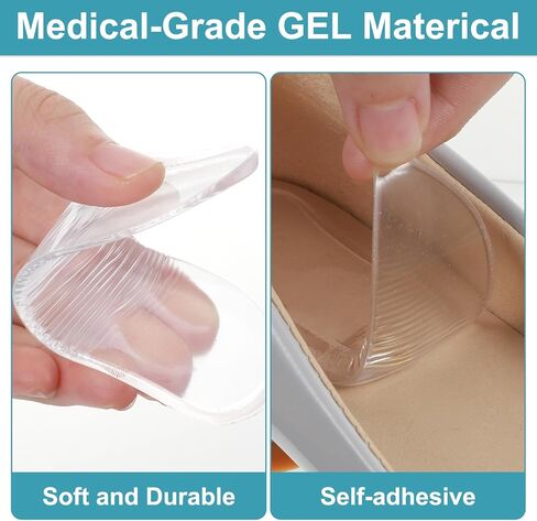 5 Pairs Medial & Lateral Heel Wedge Silicone Insoles, Corrective Adhesive Shoe Inserts for Foot Alignment Knock Knee Pain Bow Legs Osteoarthritis for Men Women in Saudi Arabia