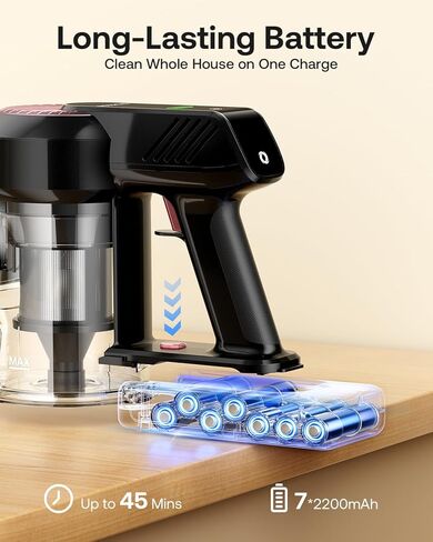 مرفق حزمة بطارية تروكوزي للمكنسة الكهربائية اللاسلكية T351، أسود in Kuwait