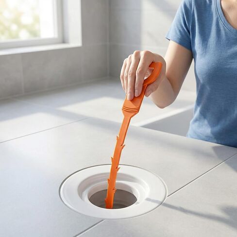 3 PCS Drain Snake Hair Catcher Clog Remover Tool, Shower Snake Hook Sink Unclogger Tool Hair Remover, Drain Clog Remover Cleaning Tools Plumbing Snake for Sewer in Saudi Arabia