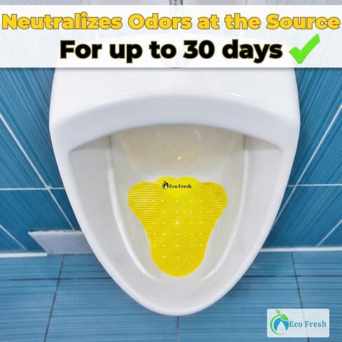 Premuim Large Urinal Screen Deodorizer 10 pack of 3D Wave – Anti-Splash Urinal Cake infused with Essential Oils for Long Lasting 30-Day Odor Control in Bathrooms Toilets Offices Schools, Lemon Lime in Saudi Arabia