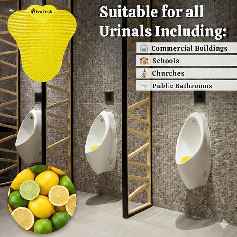 Premuim Large Urinal Screen Deodorizer 10 pack of 3D Wave – Anti-Splash Urinal Cake infused with Essential Oils for Long Lasting 30-Day Odor Control in Bathrooms Toilets Offices Schools, Lemon Lime in Saudi Arabia