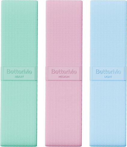BetterMe Pilates Loop Bands – Resistance Bands Set for Women – Elastic Workout Bands for Glutes, Legs & Core – Home Fitness & Exercise Bands in Saudi Arabia
