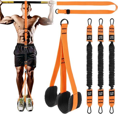 Ptwola Pull Up Assistance Bands 75-225LBS Heavy-Duty Adjustable Resistance Band with Dual Feet Support Pedals Strength Training Workout Equipment for Beginners Chin Up Home Fitness Body Stretching in Saudi Arabia