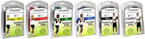 أنابيب مقاومة THERABAND، أنابيب مطاطية احترافية من اللاتكس بمقابض ناعمة، تمرين كامل الجسم، علاج طبيعي، بيلاتيس سفلي، تدريبات في المنزل، وإعادة تأهيل، 48 بوصة، أصفر، رفيع، مستوى المبتدئين 2 in Saudi Arabia