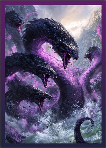 Katomula 100 MTG Card Sleeves with 100 Inner Sleeve, Textured Back Art Sleeves, Fit Standard Size Cards- Nightmare Hydra in Saudi Arabia