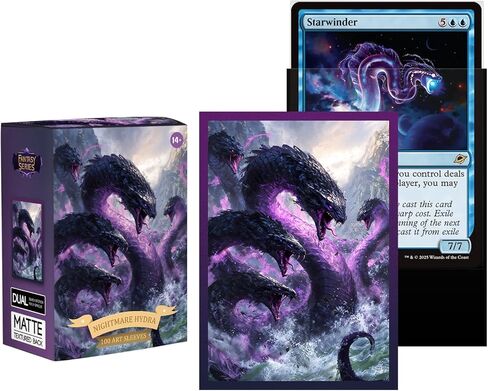 Katomula 100 MTG Card Sleeves with 100 Inner Sleeve, Textured Back Art Sleeves, Fit Standard Size Cards- Nightmare Hydra in Saudi Arabia