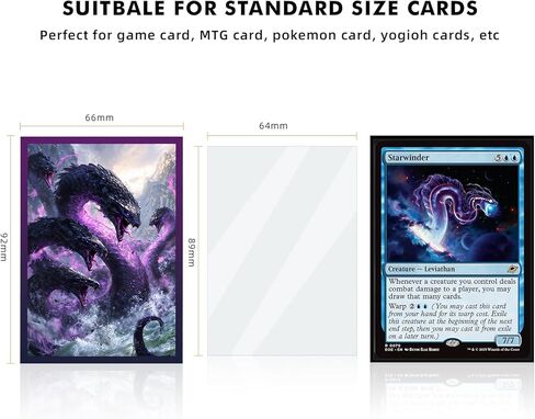 Katomula 100 MTG Card Sleeves with 100 Inner Sleeve, Textured Back Art Sleeves, Fit Standard Size Cards- Nightmare Hydra in Saudi Arabia