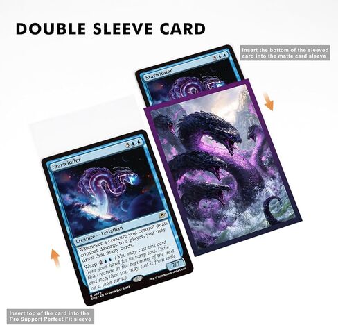 Katomula 100 MTG Card Sleeves with 100 Inner Sleeve, Textured Back Art Sleeves, Fit Standard Size Cards- Nightmare Hydra in Saudi Arabia