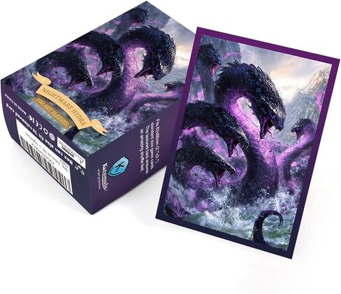 Katomula 100 MTG Card Sleeves with 100 Inner Sleeve, Textured Back Art Sleeves, Fit Standard Size Cards- Nightmare Hydra in Saudi Arabia