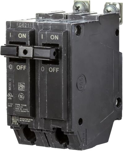 ABB TEY/Q-Line® قاطع دائرة مصغر ثنائي القطب THQB2145 • قاطع مزدوج القطب 45 أمبير • تيار متردد 120/240 فولت، مقاطعة 10 كيلو أمبير • رحلة مغناطيسية حرارية • تركيب بمسامير • تصنيف HACR in Saudi Arabia