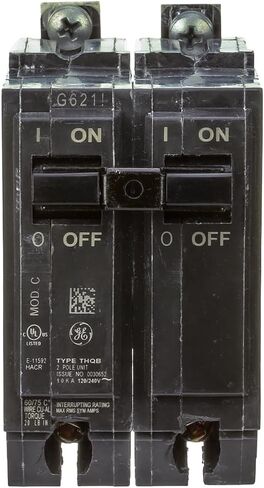 ABB TEY/Q-Line® قاطع دائرة مصغر ثنائي القطب THQB2145 • قاطع مزدوج القطب 45 أمبير • تيار متردد 120/240 فولت، مقاطعة 10 كيلو أمبير • رحلة مغناطيسية حرارية • تركيب بمسامير • تصنيف HACR in Saudi Arabia