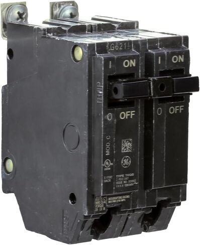 ABB TEY/Q-Line® قاطع دائرة مصغر ثنائي القطب THQB2145 • قاطع مزدوج القطب 45 أمبير • تيار متردد 120/240 فولت، مقاطعة 10 كيلو أمبير • رحلة مغناطيسية حرارية • تركيب بمسامير • تصنيف HACR in Saudi Arabia
