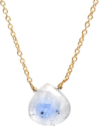 قلادة من العقيق من Gempires للنساء، قلادة كريستال أونيكس برتقالية صغيرة وأنيقة مع أحجار كريمة طبيعية، ملابس الحفلات، طول قابل للتعديل 16 + 2 بوصة in Kuwait