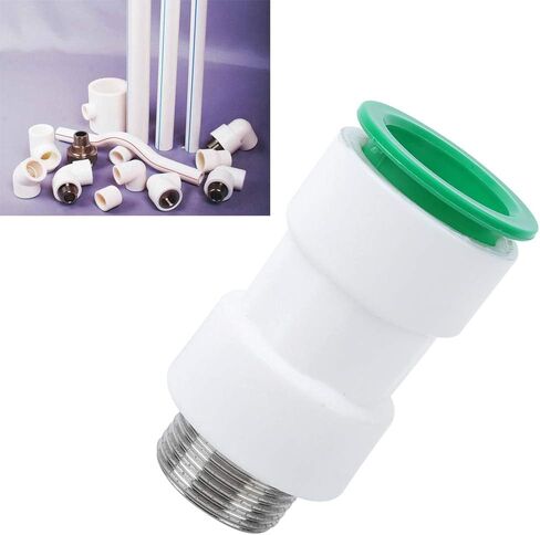 Straight Connector,32mm G1in Adapter,Plastic Secure Leakproof Ergonomic Quick Install Durable Stable for PPR PE PVC Water Pipe Plumbing Pipeline Connection Repair in Saudi Arabia