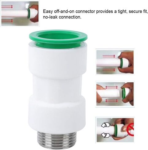 Straight Connector,32mm G1in Adapter,Plastic Secure Leakproof Ergonomic Quick Install Durable Stable for PPR PE PVC Water Pipe Plumbing Pipeline Connection Repair in Saudi Arabia