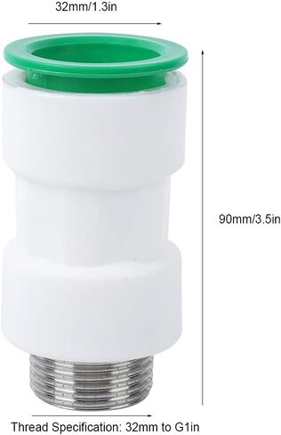 Straight Connector,32mm G1in Adapter,Plastic Secure Leakproof Ergonomic Quick Install Durable Stable for PPR PE PVC Water Pipe Plumbing Pipeline Connection Repair in Saudi Arabia